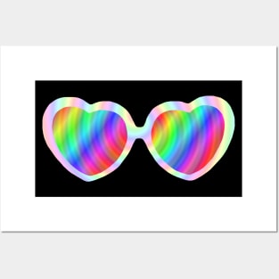 Spiral Hypnotize Heart Sunglasses Posters and Art